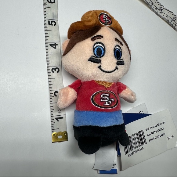 New San Francisco SF 49ers NFL Mini Beanie Mascot Man Team Plush NWT Cowboy Hat - Picture 9 of 10